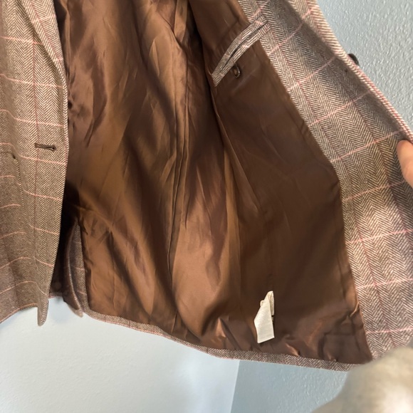 Madewell Womens Larsen Blazer in Plaid Herringbne Windw Weath Grove Brown - Picture 10 of 16